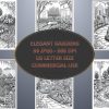 Elegant Gardens Coloring Book Sketches - Image 2