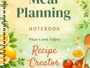 Recipe Creator Editable NoteBook