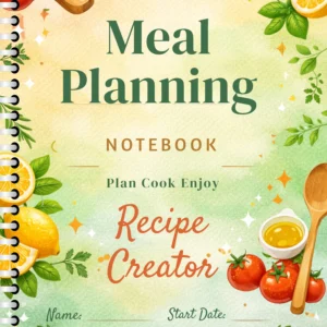 Recipe Creator Editable NoteBook